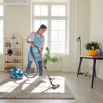 Cleaner,,Female,Homeowner,Tidying,Up,At,Home,,Vacuuming,Carpet,,Floor